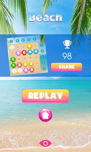 Number puzzle game – Beach *Gold Edition screenshot 5