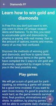 Diamonds For Free Fire - Guide & FeaturePoints screenshot 3
