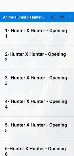 Anime Music Hunter x Hunter Songs Opening: Offline screenshot 1