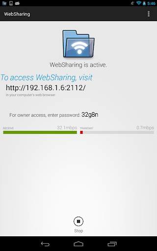WebSharing (WiFi File Manager) screenshot 1