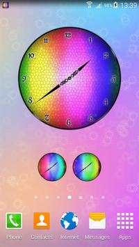 Rainbow Clock Widget 4 تصوير الشاشة