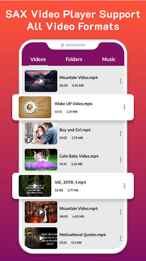 SAX VIDEO PLAYER - ALL FORMAT VIDEO PLAYER 2021 screenshot 2