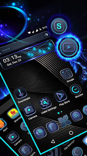 Cool Black Launcher Theme скриншот 1