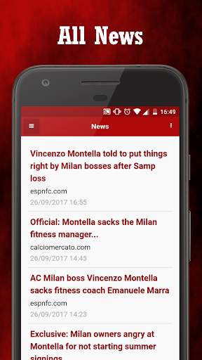 Milan Sport News screenshot 1
