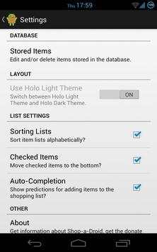 Simple Holo Shopping List screenshot 2
