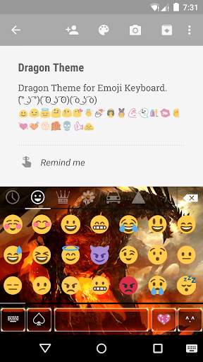Dragon Emoji Keyboard Theme screenshot 2