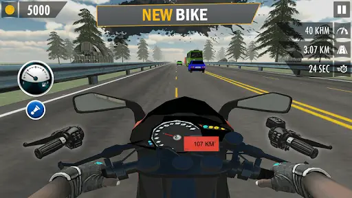 Highway Traffic Bike Rider - Endless Traffic screenshot 4