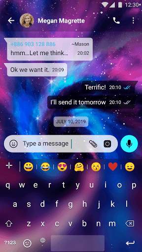 2021 Galaxy Theme -> GB Fm Whats Plus Azul HeyMods screenshot 3
