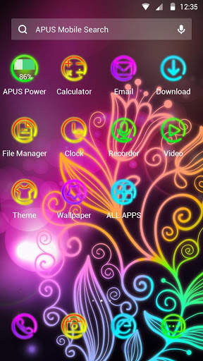 Beautiful neon colorful flowers theme & wallpaper screenshot 3