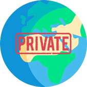 Private browser mode :  incognito browser icon