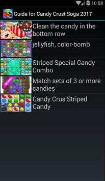 2017 Guide candy crus saga screenshot 1