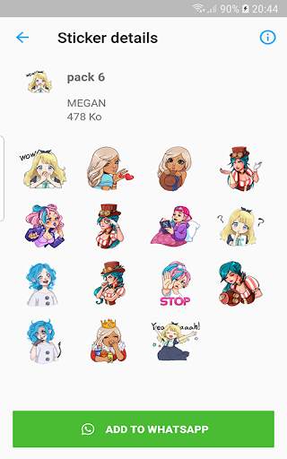 Girly m Stickers for WhatsApp -WAStickerApps screenshot 3