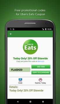 Free Uber Eats  Coupon and Promo Code screenshot 2