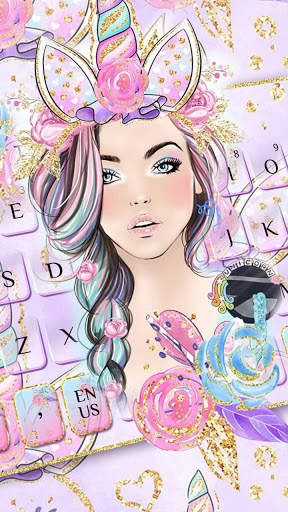 Unicorn Girl keyboard screenshot 2