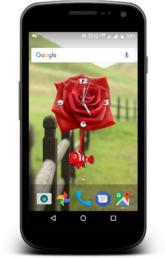 Rose Pendulum Clock Live wallp screenshot 7