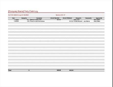 Log Sheets Templates screenshot 2