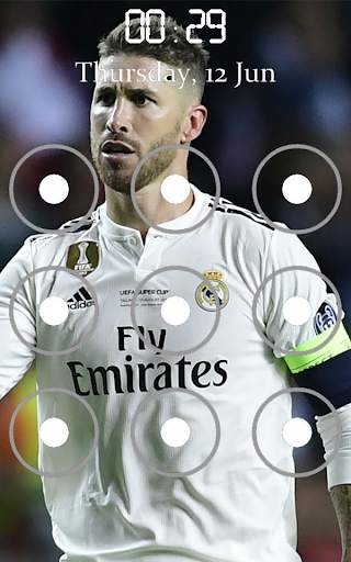 Sergio Ramos Pattern Lock Screen screenshot 2