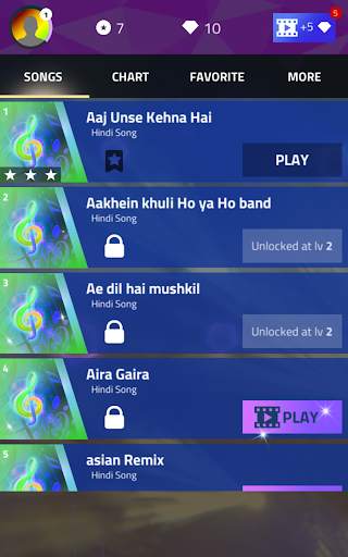 Hindi Song Tile:Piano Tile In  screenshot 3