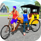 Cycle Rickshaw Driving Simulator 2018: Tuk Tuk Sim icon