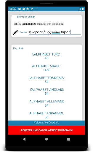 Abjad Calculator | Numérologie | Ebced screenshot 1