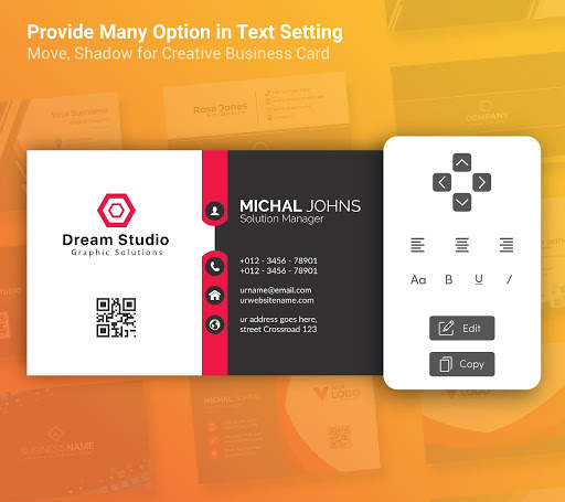 Business Card Maker Visiting Card Maker Photo Logo screenshot 2