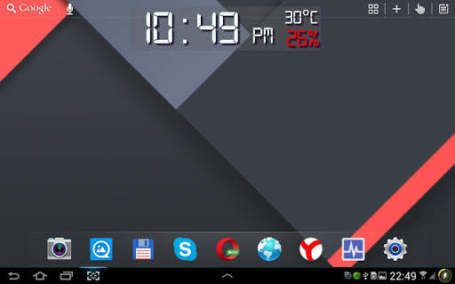 Clock Weather Launcher Clean screenshot 1
