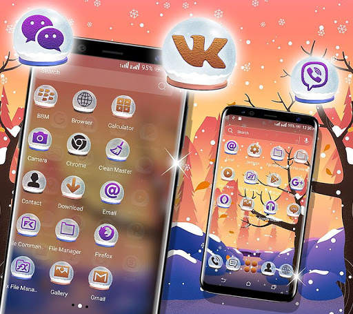 Winter Forest Launcher Theme screenshot 2