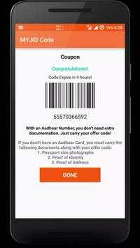 My Jio Code(free earn talktime screenshot 2