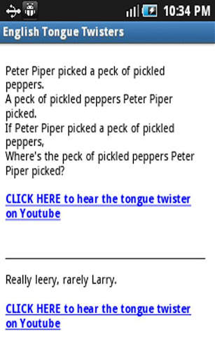 English Tongue Twisters скриншот 3