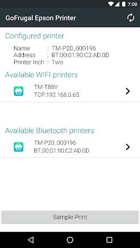 GoFrugal Epson Printer screenshot 3