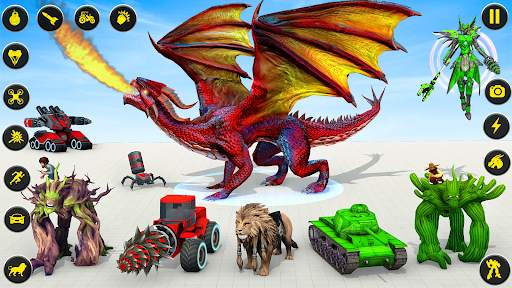 Dragon Robot Tree Robot Game screenshot 1