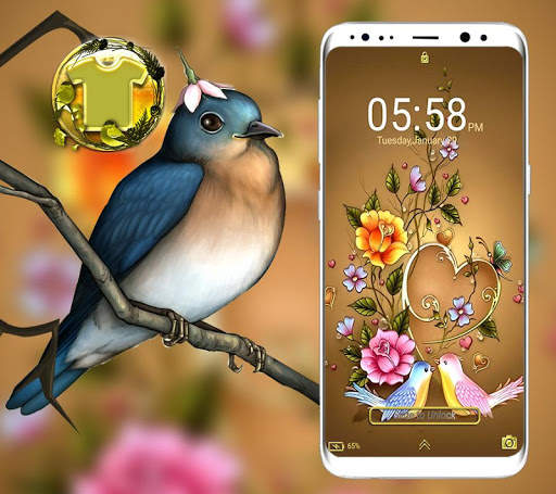 Bird Flower Launcher Theme स्क्रीनशॉट 5