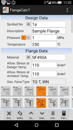 Flange Calculation WT screenshot 1