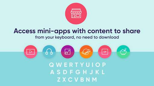 Эргономичная клавиатура Fleksy -Emoji Keyboard GIF скриншот 2