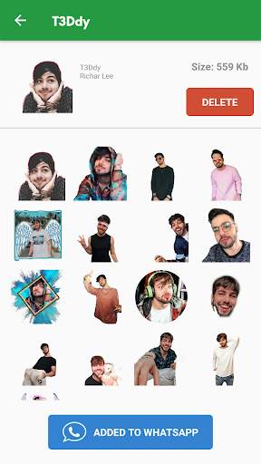 Free YouTubers stickers - WAStickerApps screenshot 3