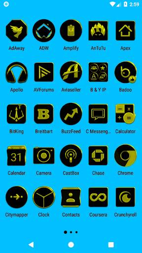 Black and Yellow Icon Pack screenshot 2