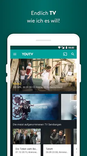 YouTV persönliche TV Mediathek screenshot 1