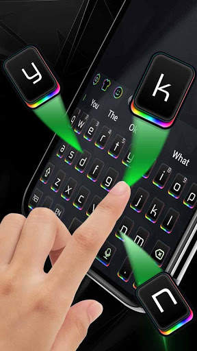 Rainbow Color Light Keyboard Theme स्क्रीनशॉट 1