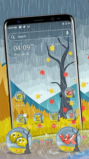 Autumn Rainy Theme Launcher स्क्रीनशॉट 1