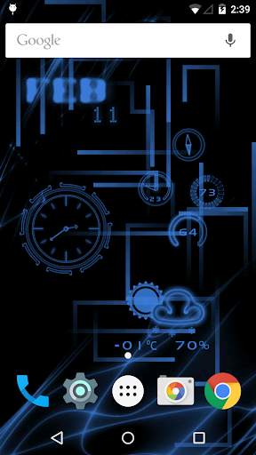 Neon Clock GL Live wallpaper screenshot 2