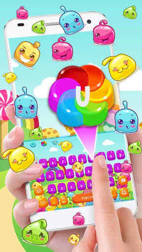 Colorful Jelly Blast Keyboard Theme screenshot 2
