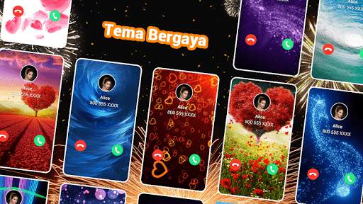 Tema layar panggilan berwarna screenshot 1