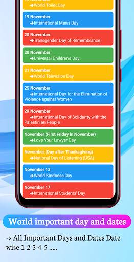 World Important Days & Dates screenshot 4