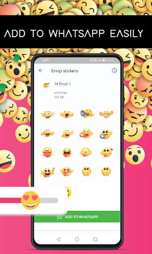 Emojis stickers for whatsapp iphone android free screenshot 5