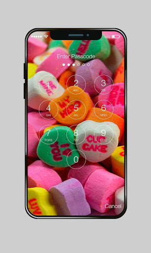 Sweet Candy Love Valentine HD AppLock Security screenshot 1