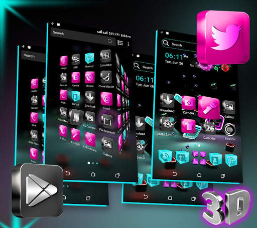 3D Icon Launcher Theme screenshot 1