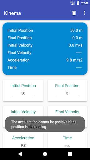 Kinema - Kinematics Calculator скриншот 3