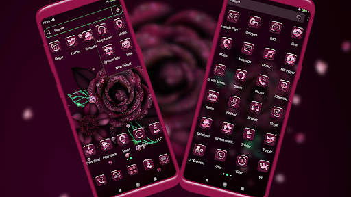 Giltter Rose Launcher Theme screenshot 4