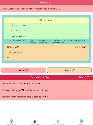 Kalkulator Kehamilan: Persalinan & Usia Kehamilan screenshot 8