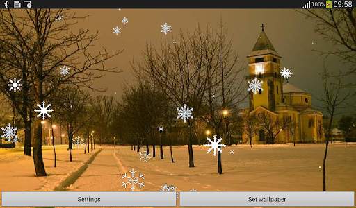 Snow Flakes Live Wallpaper screenshot 1